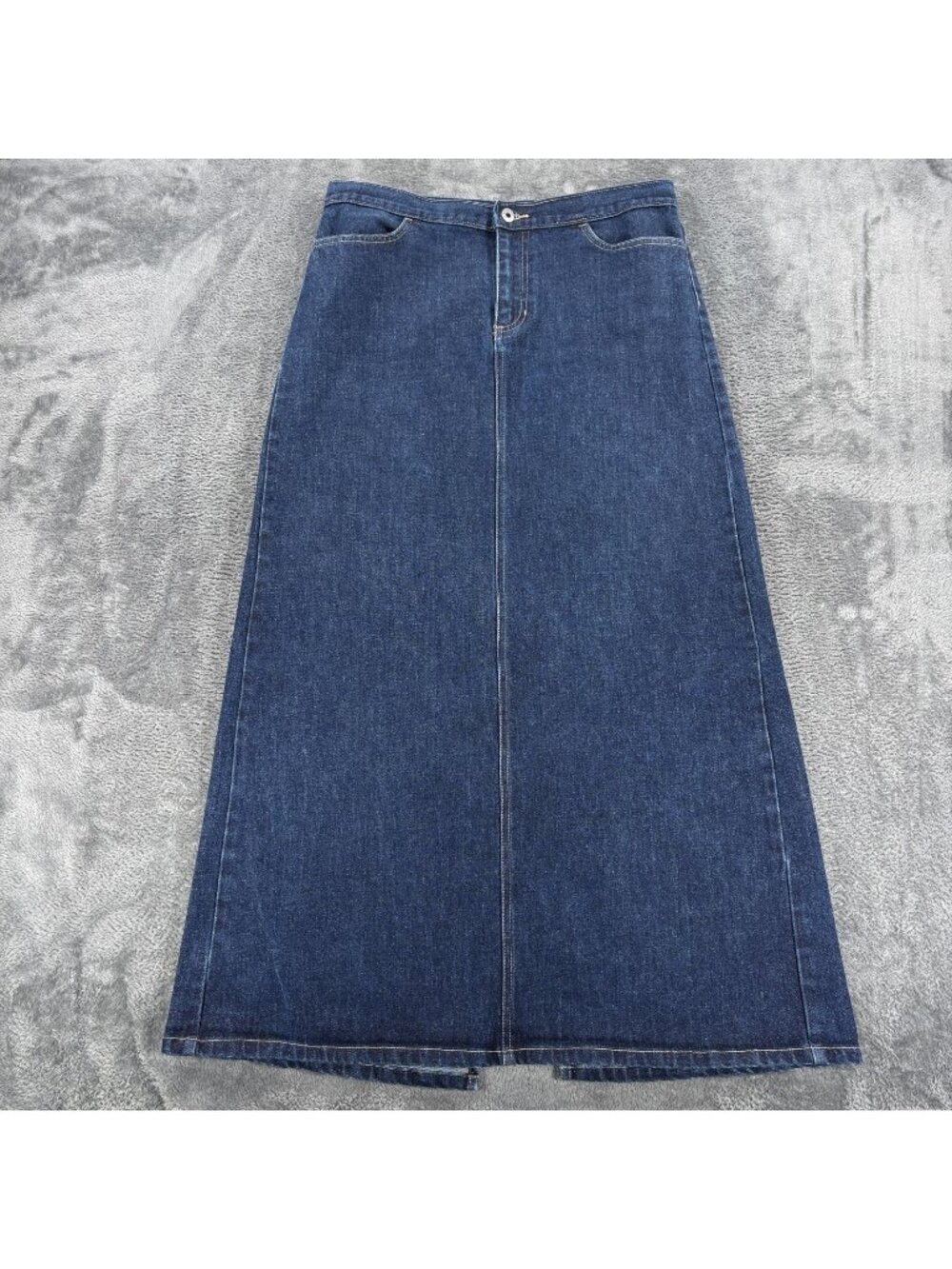 Vintage Y2K Gap Stretch Long Denim Maxi Skirt Womens 10 (32X38) Back Slit